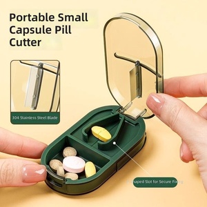 NBBLUESKY Portable <b>6</b>-Compartment Plastic Pill Box Travel Organizer for Medications Cod Liver Oil-<b>Drawer</b> Type Dosage Storage Case - Product Image 3