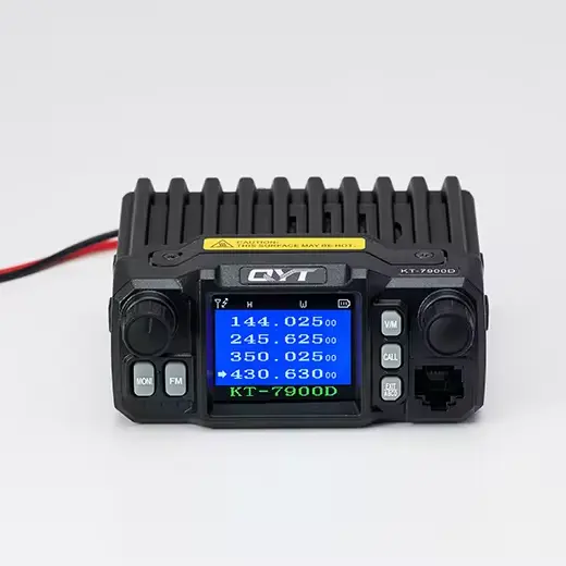 मूल QYT KT-7900D मिनी 25w कार vhf uhf ट्रैक्टर बैंड रंग स्क्रीन मोबाइल रेडियो लंबी दूरी