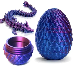 Chinese Dragon Flexible Toy Articulated Crystal Dragon 3d Dragon Egg With Dragonwith Multiple Color Options