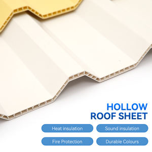 Tuiles de toit <span class=keywords><strong>Lesso</strong></span> Structure à deux couches avec couches d'isolation anti-vieillissement Panneau de toit composite creux en UPVC - Product Image 5