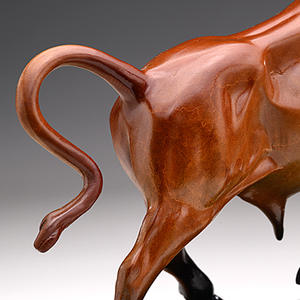 Adornos de <span class=keywords><strong>Ganado</strong></span> de Cobre, Wangshi Niuhuang, Decoración para Sala de Estar, Artesanía China - Product Image 3