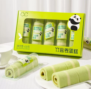 CC Rouleau de sel en bambou Gâteau Emballage indépendant Internet Célébrité Loisirs Snack Boîte-cadeau avec thé de l'après-midi portable - Product Image 2