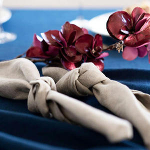 <span class=keywords><strong>Serviette</strong></span> en lin bleu marine pour mariage, meilleure qualité, teinte à la main, 100% lin, faite à la main, sac OPP, moderne, douce, unie, teinte à la main, designs personnalisés, 50 pièces - Product Image 5