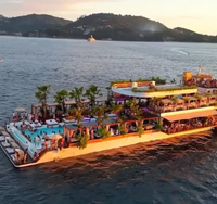 Barco de Lujo para Fiestas, Plataforma Flotante Marina Personalizada para Club de Playa