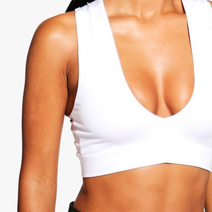Fashionable Yoga Hot Sexy <strong>Sports</strong> <strong>Bra</strong> <strong>White</strong> Medium Support Plunge <strong>Sports</strong> <strong>Bra</strong> - Product Image 3