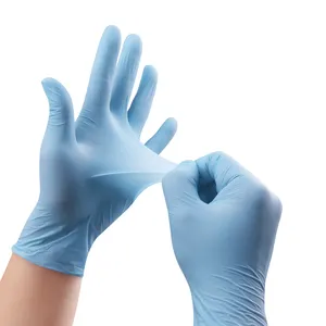 Xingyu màu xanh làm vườn làm việc Găng tay Nitrile bột miễn phí kiểm tra các nhà sản xuất Găng tay màu xanh Nitrile dùng một lần