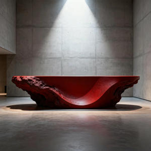 Mostrador de Recepción Extensible Orgánico Premium con Geometría de Onda Suave para Hoteles Modernos, Oficinas y Centros Comerciales - Product Image 3