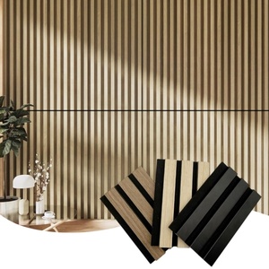 Venta caliente Paneles acústicos <span class=keywords><strong>interiores</strong></span> <span class=keywords><strong>Mejor</strong></span> precio Panel <span class=keywords><strong>acústico</strong></span> de poliéster Listón <span class=keywords><strong>acústico</strong></span> de madera Paneles de pared de madera para pared y techo - Product Image 1