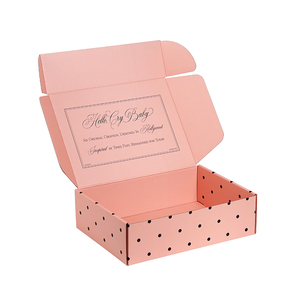 Caja de Envío de Cartón Corrugado Plegable con Impresión a Todo Color Personalizada, Interior Rosa y Negro, <span class=keywords><strong>para</strong></span> Cosméticos y Pequeños Regalos - Product Image 6