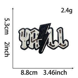 New Hot Iron on <b>Glitter</b> Edge Leopard Print Mama Star Yall Patch for T-shirt Hoodies Hat Decoration - Product Image 4