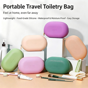 Sac de Rangement pour Pinceaux de Maquillage en Silicone, Imperméable, Facile à Nettoyer, de Bonne Qualité, Coloré, OEM, pour Voyage et Extérieur – Offre Spéciale - Product Image 2