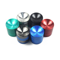 Broyeur à herbes en alliage de zinc 40MM 4 pièces, personnalisable avec logo, broyeur manuel d'épices, accessoires pour fumeurs, vente en gros