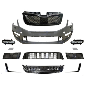 Mise à niveau du kit de carrosserie modifié pare-chocs avant avec calandre pour VW <span class=keywords><strong>Skoda</strong></span> <span class=keywords><strong>Octavia</strong></span> à <span class=keywords><strong>RS</strong></span>/VRS Style 2017 <span class=keywords><strong>2018</strong></span> 2019 - Product Image 1