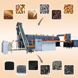 Four de carbonisation continue durable pour la paille d'orge, recyclage commercial de la biomasse, charbonnage, machinerie industrielle - Product Image 1
