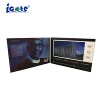 Carte de vœux vidéo promotionnelle avec écran LCD de 7 pouces-un cadeau unique combinant livre vidéo numérique et carte vidéo personnalisée
