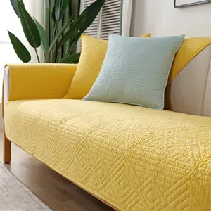 Vendita all'ingrosso getta a forma di l divani-Divano a forma di l con rivestimento in cotone ricamato antiscivolo con decorazione domestica personalizzata