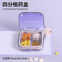 Boîte de rangement portable pour pilules transparente avec logo personnalisé, organiseur de médicaments de voyage, cadeau promotionnel