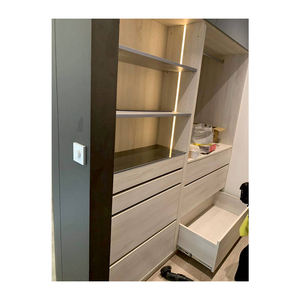 Bibliothèque de salon classique en placage de bois de qualité supérieure avec protection en verre - Product Image 3