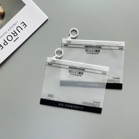 UniOne 2026 Nouveau Design Personnalisé LOGO Petit Sac Zippé Givré Transparent en Plastique Réutilisable pour Emballage Cosmétique et Maquillage
