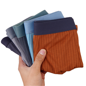 Factory Price <b>Custom</b> Private Label Waist Logo Mid-Rise <b>Boxer</b> Briefs with Anti-Bacterial Feature for Men ODM Bulk Supply - Product Image 1