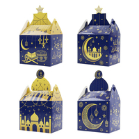 Boîtes à bonbons Moon Castle, boîtes cadeaux en chocolat, emballage cadeau pour l'Aïd Moubarak musulman, décoration de fête du Ramadan, boîte cadeau