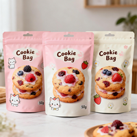 Sachet Doypack refermable avec fermeture éclair pour biscuits gourmands, qualité alimentaire, avec logo personnalisé, pour snacks et pépites de sucre, direct fabricant