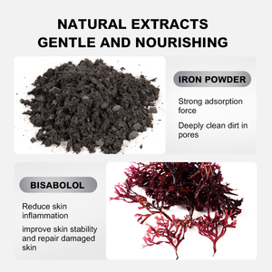 Masques faciaux à la boue Nettoyage en profondeur Éliminateur de points noirs Kit de masque magnétique pour les mains, le nez, les pieds Vegan Sans cruauté Anti-rides Blanchissant - Product Image 4