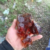 Roches en verre concassées de scories d'ambre de pierre de Brown pour le paysage de gabion