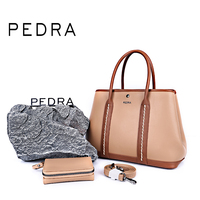 Tas Tangan Wanita Grosir Merek PEDRA, Desain Kulit PU Baru, Tas Tote Anyaman Fashion Wanita, Tas Selempang dengan Dompet
