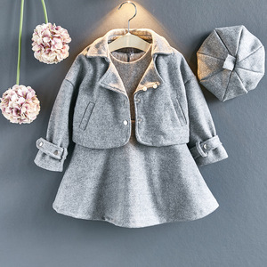 Aliexpress Nouvelle Mode Coréenne Manteau Rouge et Ensemble Robe de Princesse pour Filles, Vêtements pour Enfants du Fabricant Chinois - Product Image 6