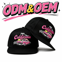 Casquette Snapback à Visière Plate Personnalisée OEM ODM en Gros, Style Vintage Rétro avec Logo Brodé 3D, Réglable, pour la Plage