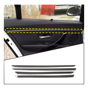 Couverture en fibre <span class=keywords><strong>de</strong></span> carbone véritable, accessoires intérieurs <span class=keywords><strong>de</strong></span> <span class=keywords><strong>voiture</strong></span>, bande décorative <span class=keywords><strong>de</strong></span> panneau <span class=keywords><strong>de</strong></span> <span class=keywords><strong>porte</strong></span> intérieure, <span class=keywords><strong>protection</strong></span> pour BMW Série 3 GT F34 2013-2018 - Product Image 1