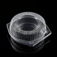 Boîte à pizza jetable transparente en PET avec couvercle en forme de dôme et base carrée pour pizza entière, qualité alimentaire, vente en gros, OEM personnalisé