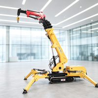 Crawler Spider Crane 3t Dengan Remote Control untuk Pekerjaan Pengangkatan dan Pemasangan Peralatan di Ruang Sempit Dalam Ruangan