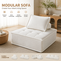 Canapé modulaire moderne en forme de nuage, coussin moelleux, canapé au sol, canapé lounge à profil bas pour salon, meubles de maison
