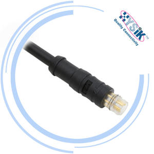 工业用电气M8公母连接器电缆IP67 <span class=keywords><strong>3</strong></span> 4 5 8位置直角包复成型加长线绳组 - Product Image 6