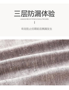 مخصص للنساء خصر حرير ثلجي فسيولوجي مقاوم للتسرب فترة الحيض بالإضافة إلى حجم 3 طبقات بانتي فيزيولوجي - Product Image 5