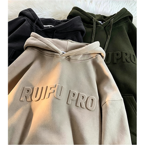 Sudadera con Capucha de Alta Calidad, Estilo Urbano, con Estampado 3D, Logotipo Personalizado, Unisex, Hombros Caídos, Talla Grande para Hombre - Product Image 2