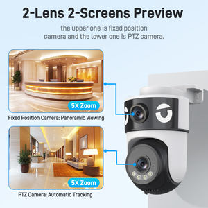 O-kam 家庭安全半球型摄像机双镜头 PTZ 6MP Wi-Fi 360 度自动跟踪 Alexa 网络摄像机 CMOS 传感器 - Product Image 2