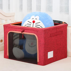 Caja de almacenamiento de ropa de gran capacidad a <span class=keywords><strong>precio</strong></span> de fábrica, contenedores de almacenamiento de ventana transparente, contenedores de almacenamiento apilables con asas - Product Image 5