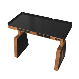 Supports en V Bureau moderne en bois à double moteur réglable pour le <span class=keywords><strong>travail</strong></span> <span class=keywords><strong>debout</strong></span> avec pieds de table trapézoïdaux JSD2-02-M4 - Product Image 3