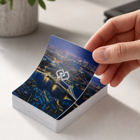 Cartes à jouer en papier écologiques certifiées FSC, jeu de poker recyclé durable, cartes promotionnelles vertes, logo personnalisé