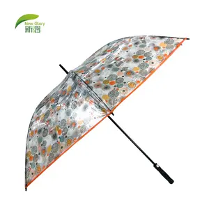 transparente paraguas grande Suppliers-Paraguas de golf de gran tamaño con impresión personalizada, paraguas transparente 2021 de 32 pulgadas