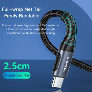 SAMZHE Geflochtenes 66W Schnellladekabel USB-A auf USB-C 6A Schnellladung & Datensynchronisationskabel für Handys Tablets Powerbank - Product Image 5