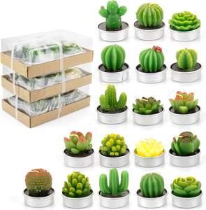 <span class=keywords><strong>Kit</strong></span> de bougies de plantes de Cactus succulentes décoratives, mignonnes bougies sans fumée, parfaites pour le Festival, les accessoires de mariage, la fête à la <span class=keywords><strong>maison</strong></span> - Product Image 3