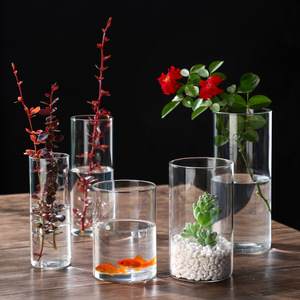 Jarrón de vela cilindro de vidrio flor cilindro de vidrio transparente jarrón decoración del hogar jarrones de cilindro piezas de centro de boda Mesa vela brote <span class=keywords><strong>vas</strong></span> - Product Image 6