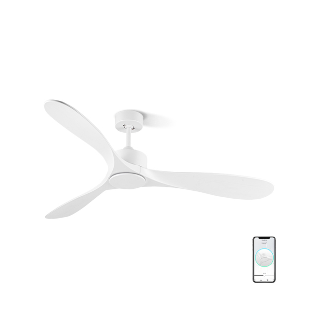 JK ZS-52-25006WH Low Noise App Control Modern 3 ABS Blades Ceiling Fan Dc Ceiling Fan Remote Control