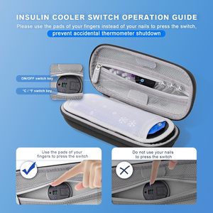 Портативный кулер-ручка, сумка для переноски инсулина, сумка для диабетиков с термометром, температура - Product Image 5