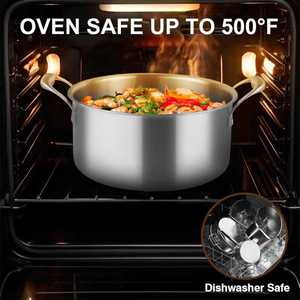 Chất Lượng Cao 304 Thép Không Gỉ Nấu Ăn Hầm Chậu Không Dính Nhà Bếp Cảm Ứng Nồi Thép Không Gỉ Súp Cổ Phiếu Mì Ống Chậu - Product Image 5