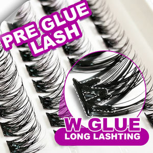 कोरियन हस्तनिर्मित pbt स्व-चिपकने वाला प्री-बॉन्ड क्लस्टर लैश अनुकूलन वाली निजी प्रेस-ऑन पलक - Product Image 3